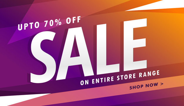 purple sale banner design for marketing