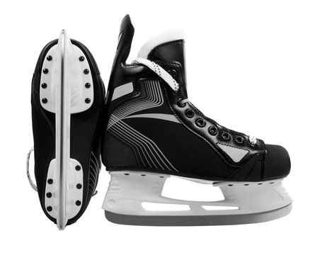 Men's hockey skates isolated on white background
