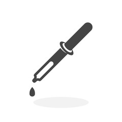 Eyedropper Icon. Pipette vector logo on white background