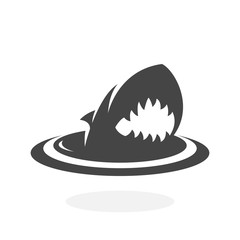 Shark Icon. Vector logo on white background
