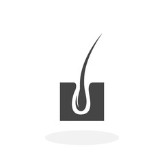 Skin hair Icon. Vector logo on white background