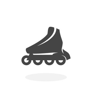 Roller skate Icon. Vector logo on white background