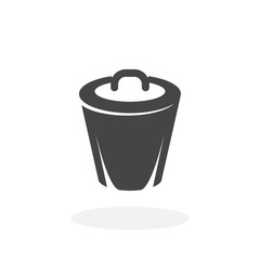Trashcan Icon. Vector logo on white background