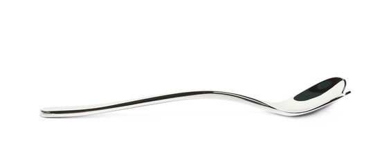 Heart shaped teaspoon isolated