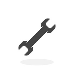Wrench Icon. Vector logo on white background