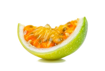 Passion fruit isolated on the white background