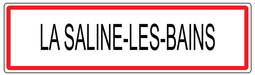 La Saline les Bains city traffic sign illustration in France