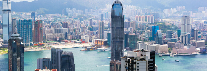 Hong Kong City panorama, looking from Victoria Peak.