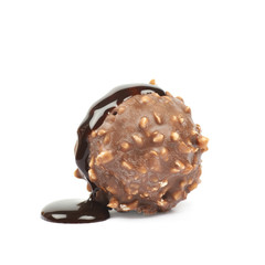 Chocolate ball confection candy isolated