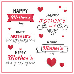 Vector Illustration of a Happy Mothers Day Design Elements