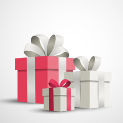 Vector Illustration of Festive Gift Boxes