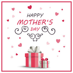 Vector Illustration of a Happy Mothers Day Greeting Card Design