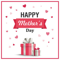 Vector Illustration of a Happy Mothers Day Greeting Card Design