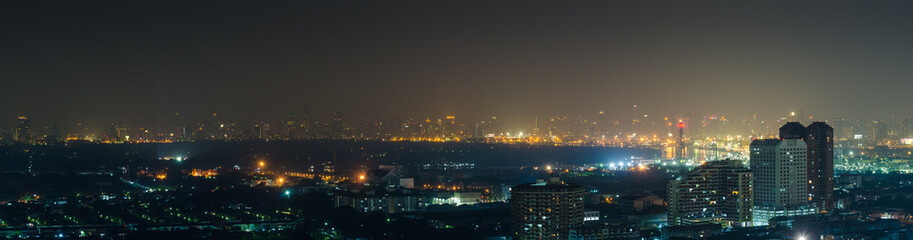 Fototapeta na wymiar Bangkok city View at night time.Thailand