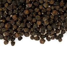 black pepper isolated on white