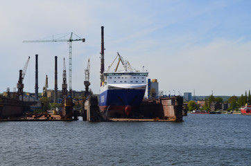 Stocznia w Gdańsku/A shipyard in Gdansk, Pomerania, Poland
