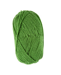 roll of green yarn isolated on white