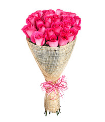 Flower bouquet of pink roses