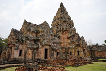 Obraz premium Inner yard of khmer temple