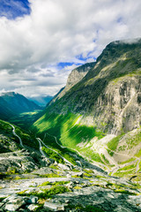 View on famous Trollstigen at Norway