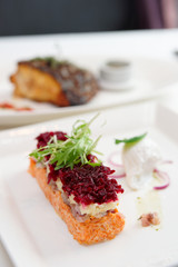 Dressed herring appetizer, Russian cuisine dish