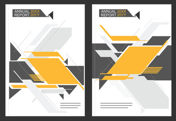 A template for the cover of the annual report in a flat-tech