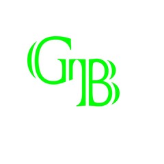 initial letter GB green color logo vector