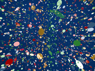 Colorfull glitter texture on a solid background. 3D render