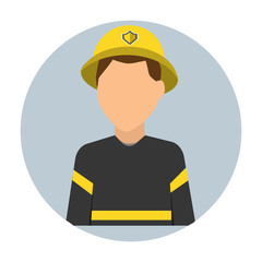 Faceless fireman icon