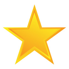Obraz premium Simple golden star sign