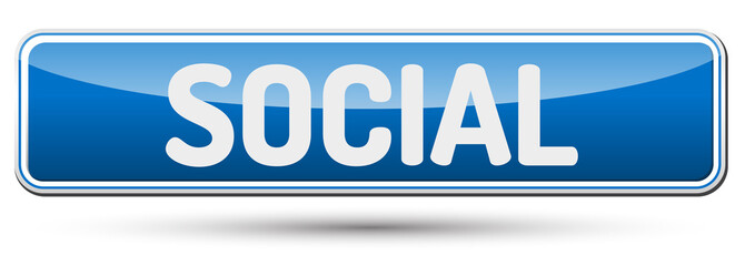 SOCIAL - Abstract beautiful button with text.