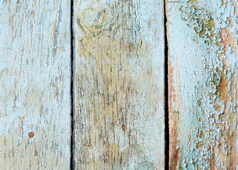 Old wooden fence. Retro background and texture. Template for design. Horizontal orientation.