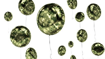 Army camouflage balloons party