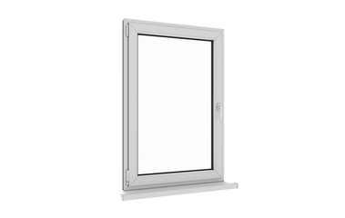 Window. Isolated window. Aluminum window. White window. Pvc window.