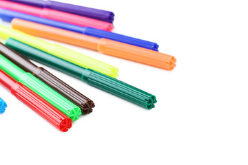 Felt-tip pens isolated on a white background