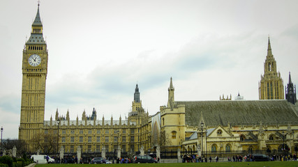 Big Ben and Parliament in London, UK, April