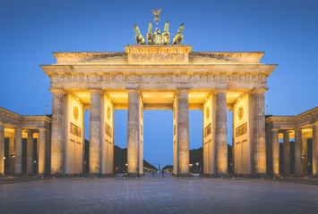 Berlin Brandenburg Gate at night, Germany