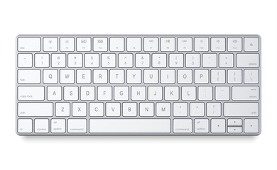 Magic Aluminium keyboard on a white background