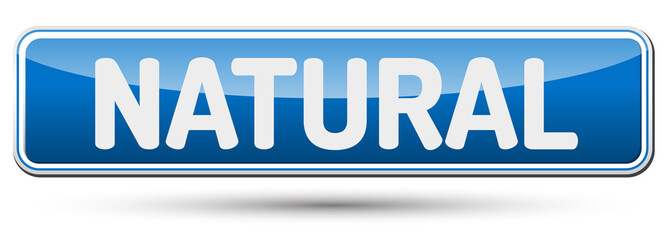 NATURAL - Abstract beautiful button with text.