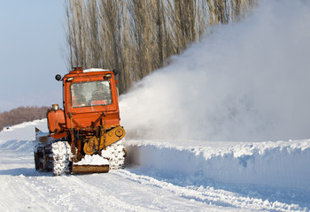 snowblower on road