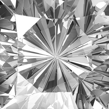 Realistic diamond texture close up, 3D illustration. 