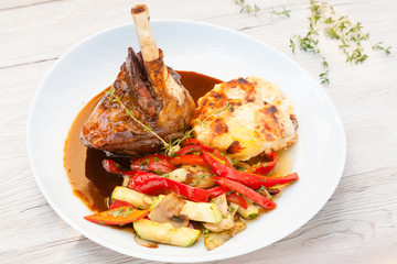 Main course. Lamb chops.