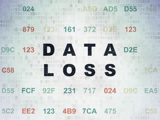 Data concept: Data Loss on Digital Data Paper background