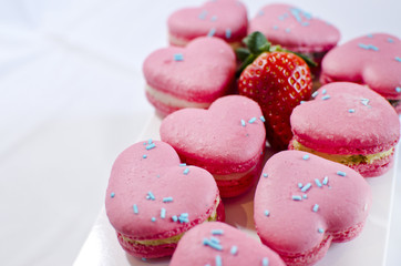 Love Heart Shaped Macarons