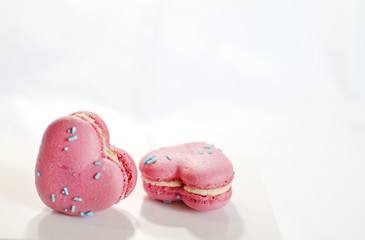 Love Heart Macarons Background
