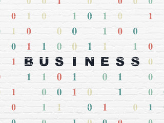 Business concept: Business on wall background