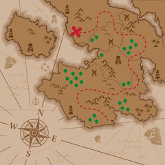 Ancient treasure map