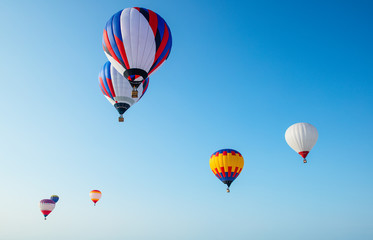 balloons on blue sky background