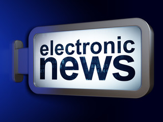News concept: Electronic News on billboard background
