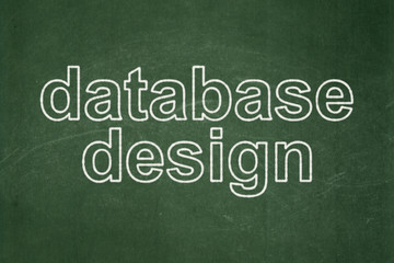 Obraz premium Software concept: Database Design on chalkboard background